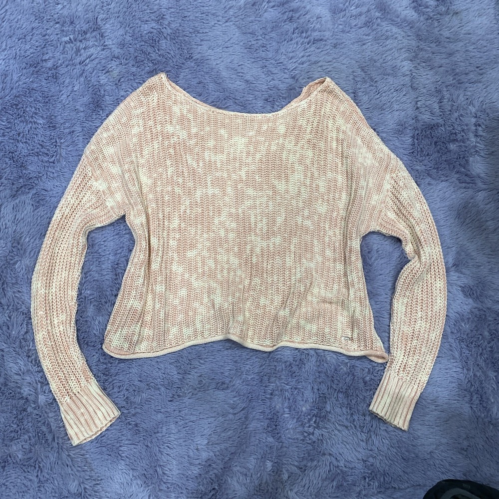Victoria Secret Pink Knit Sweater Pastel Pink Oversized Sz Small
